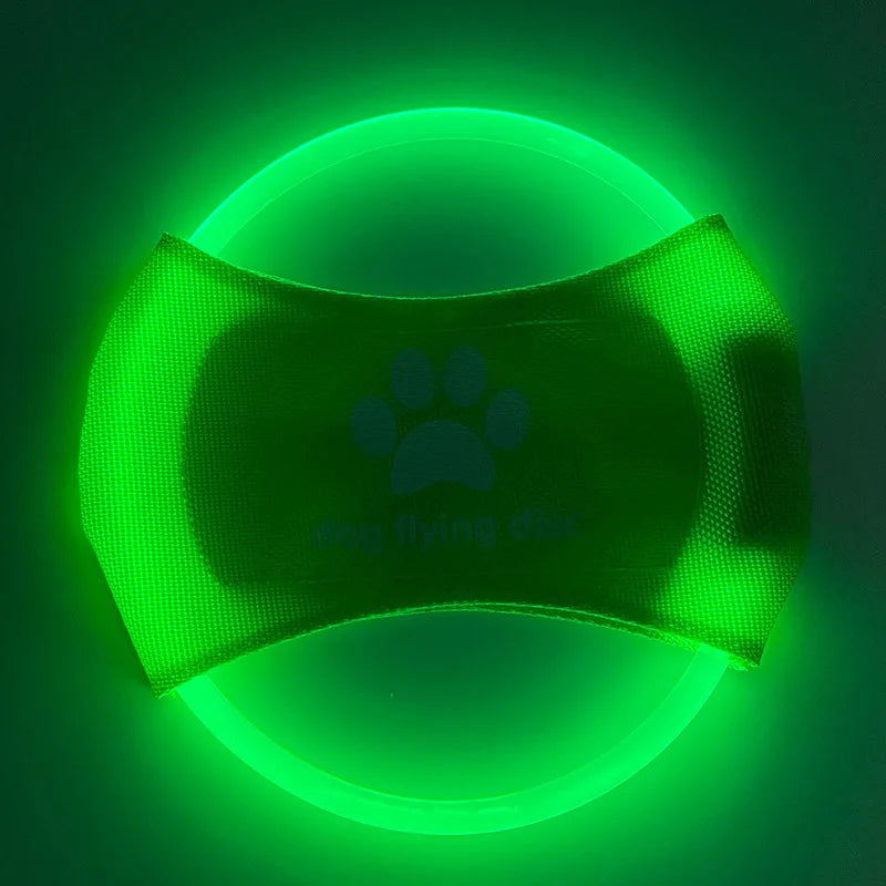 LED Dog Flying Disc,LED Light Dog Flying Pet Toys, Glow in The Dark Pet Toy,Visibility Lighted Pet Training Throwing Playing