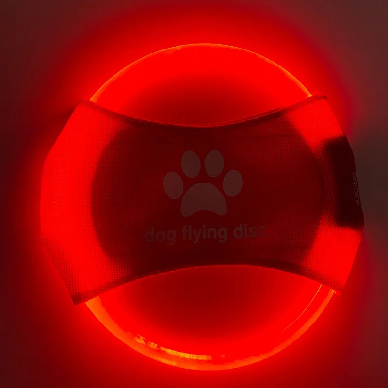 LED Dog Flying Disc,LED Light Dog Flying Pet Toys, Glow in The Dark Pet Toy,Visibility Lighted Pet Training Throwing Playing